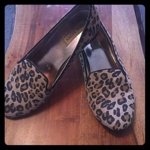 Steve Madden leopard loafers